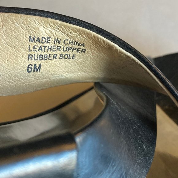 Michael Kors black leather sandals, cross over straps, high heel shoes / sandal - Picture 3 of 7